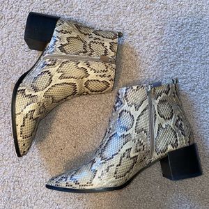 Snakeskin Ankle Boots